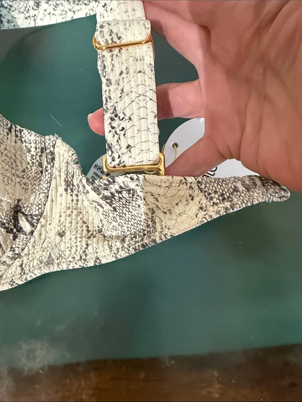 Montce Brand Snake-Print Underwire Bikini Top - Picture 4 of 6